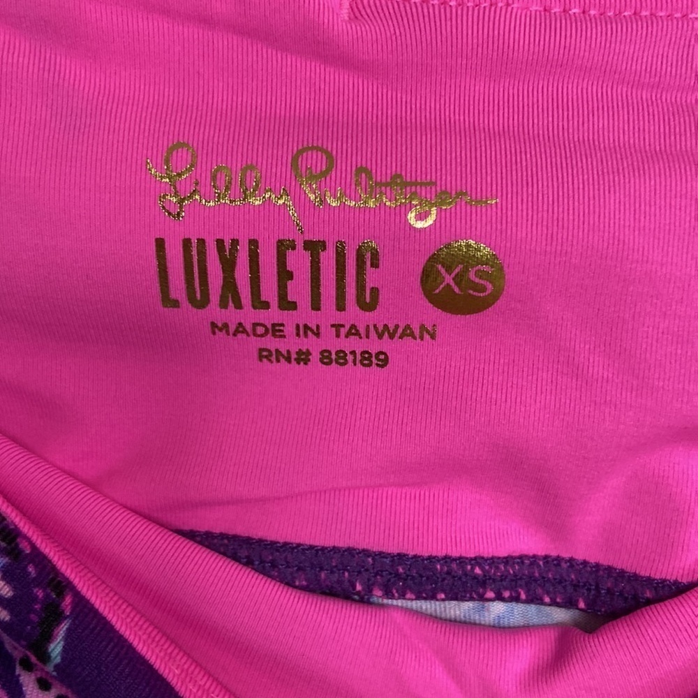 LILLY Pulitzer weekender his rise legging purple berry colony print size XS - Picture 2 of 3